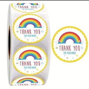 100 thank you stickers